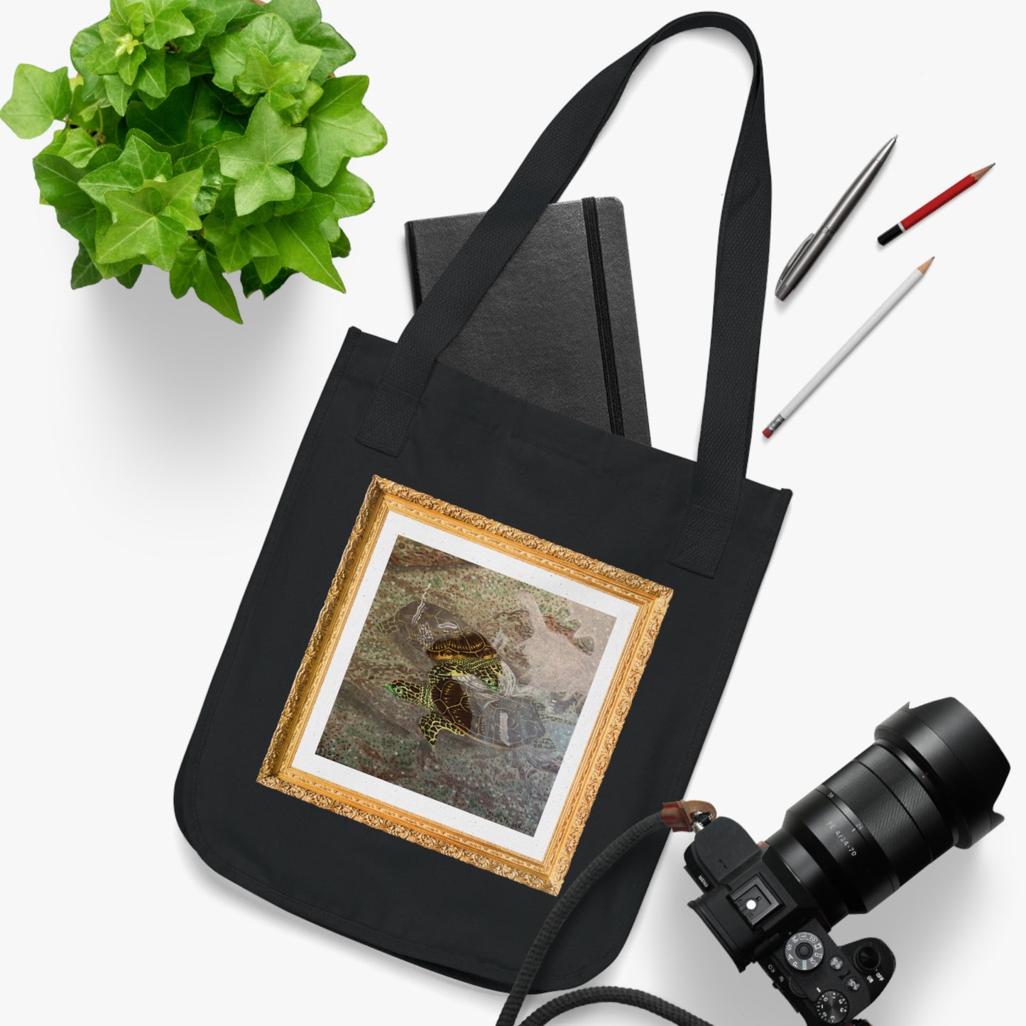 Turtles Budding Each Other | Organic Canvas Tote Bag
