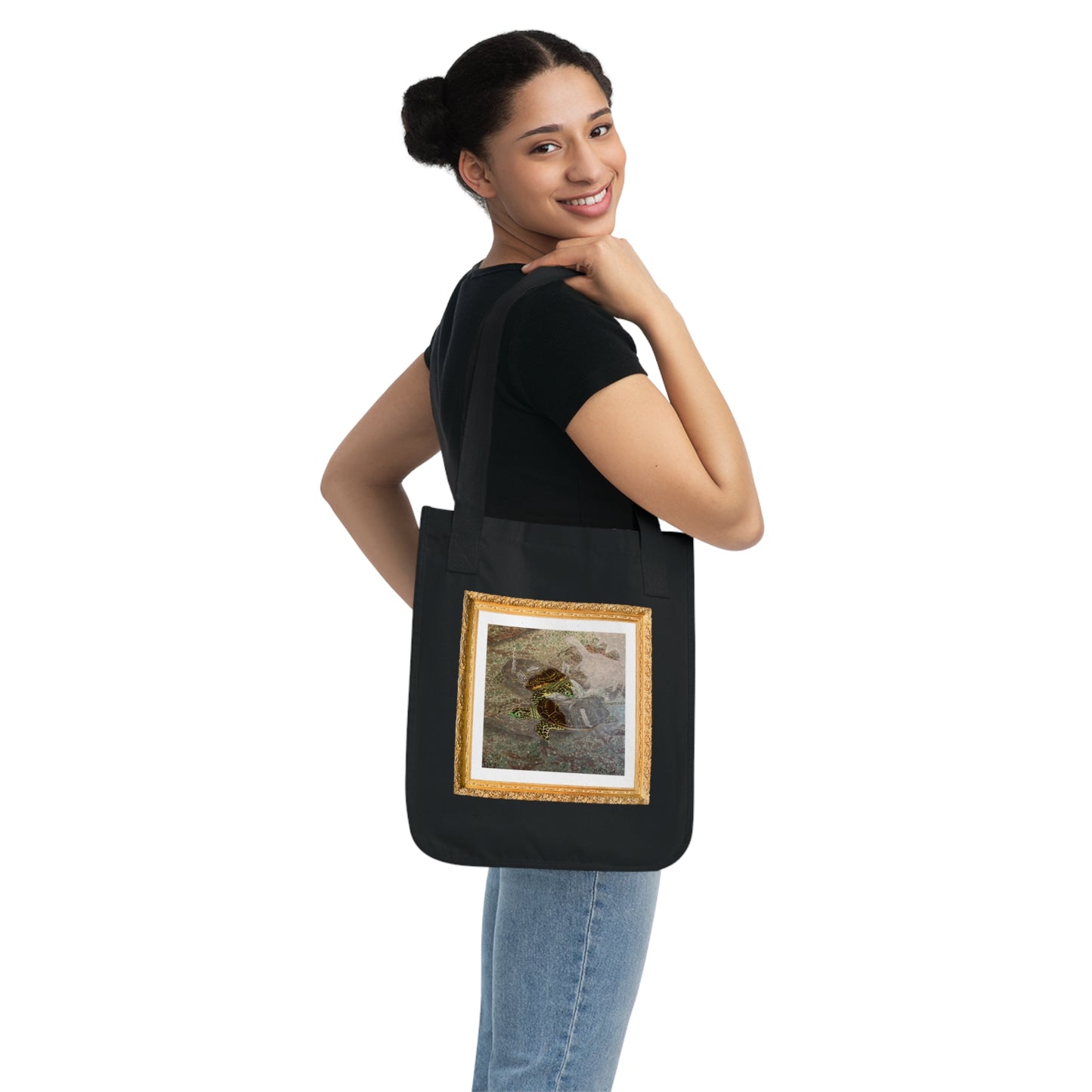 Turtles Budding Each Other | Organic Canvas Tote Bag
