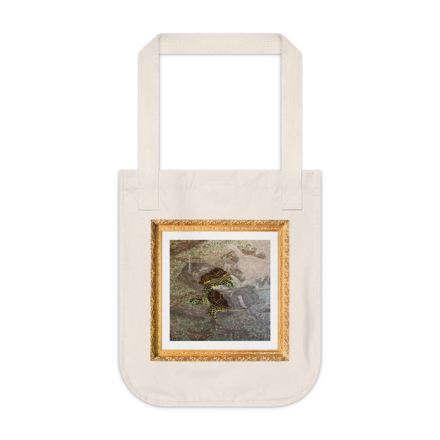 Turtles Budding Each Other | Organic Canvas Tote Bag