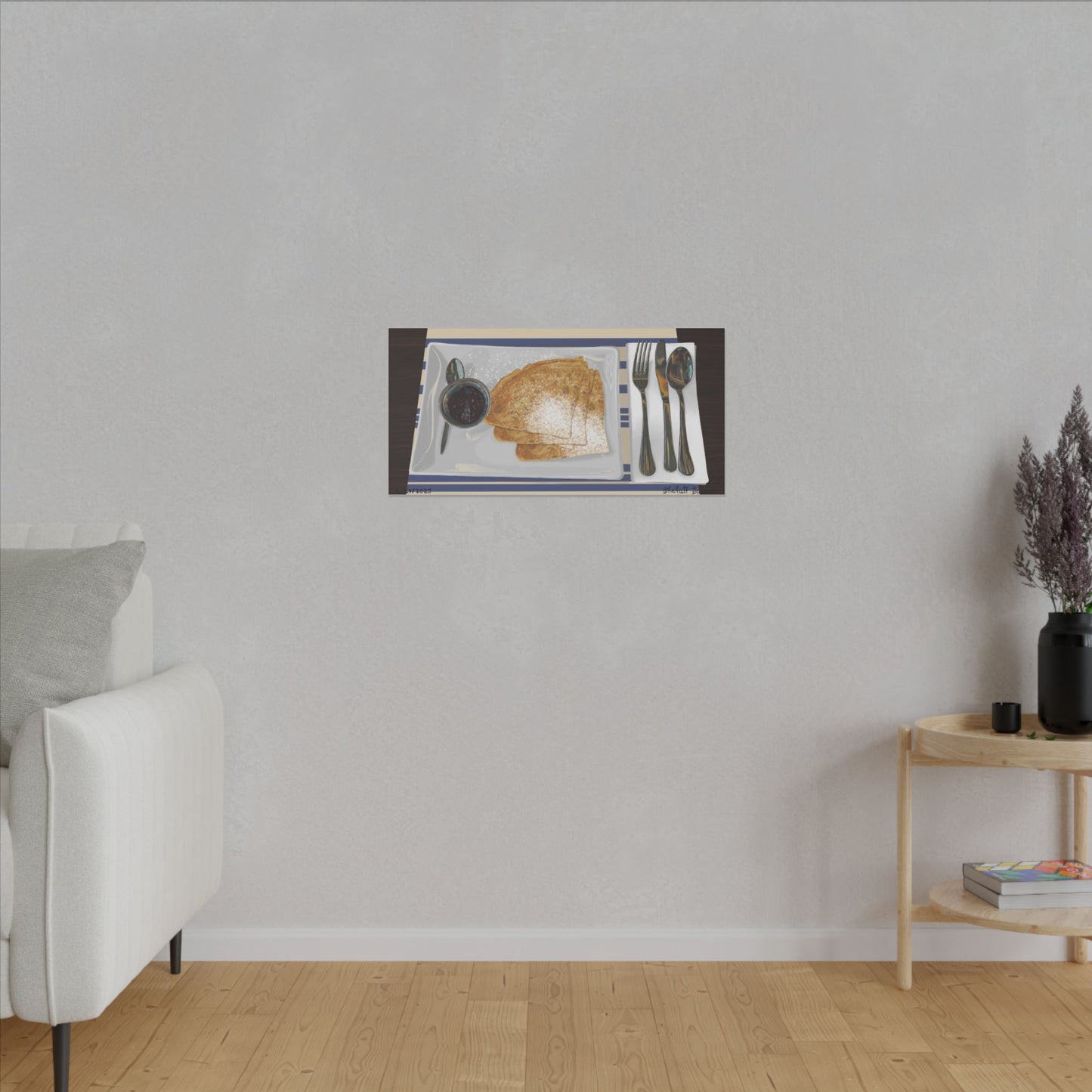 Crêpes With Strawberry Bliss | Matte Canvas, Stretched, 0.75"