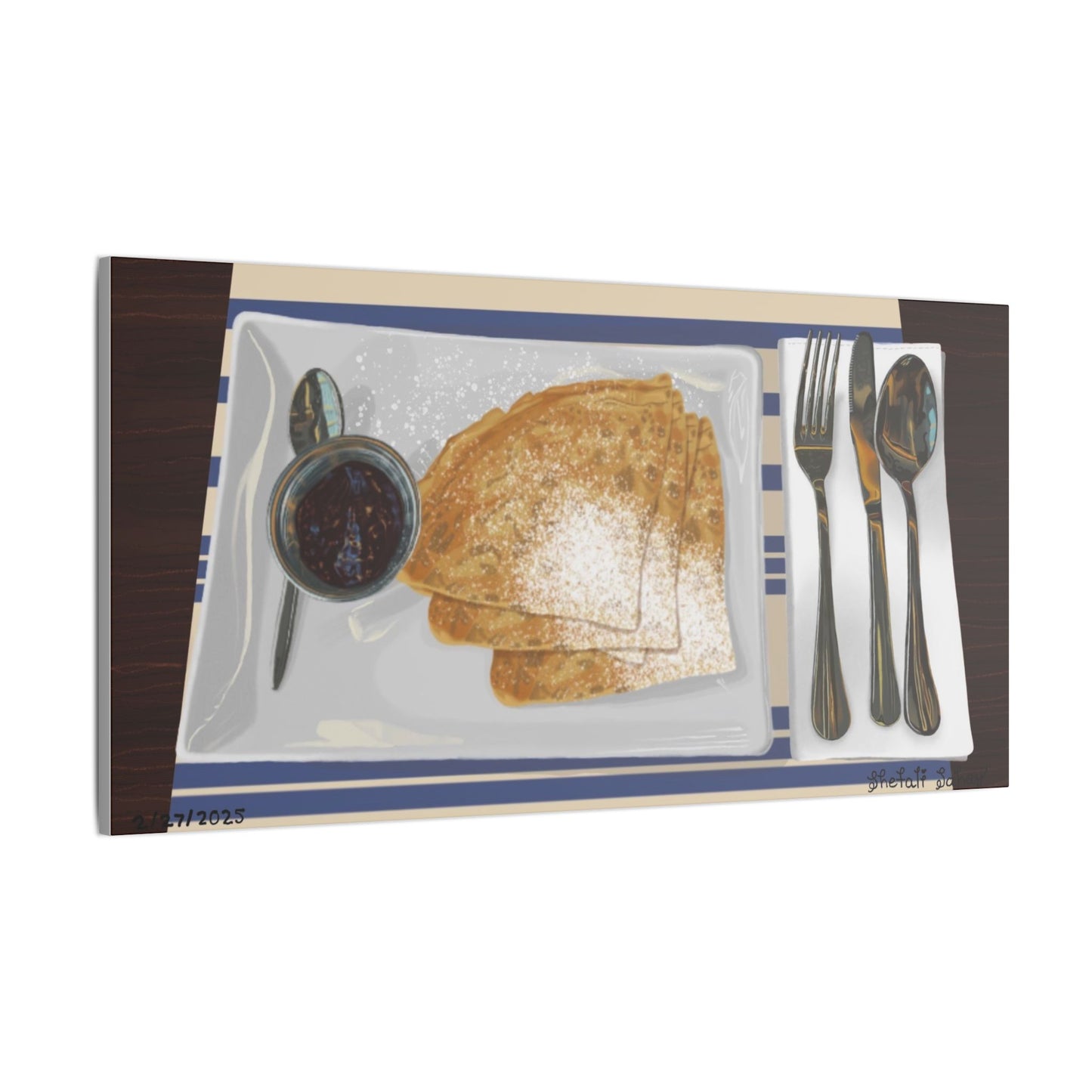 Crêpes With Strawberry Bliss | Matte Canvas, Stretched, 0.75"