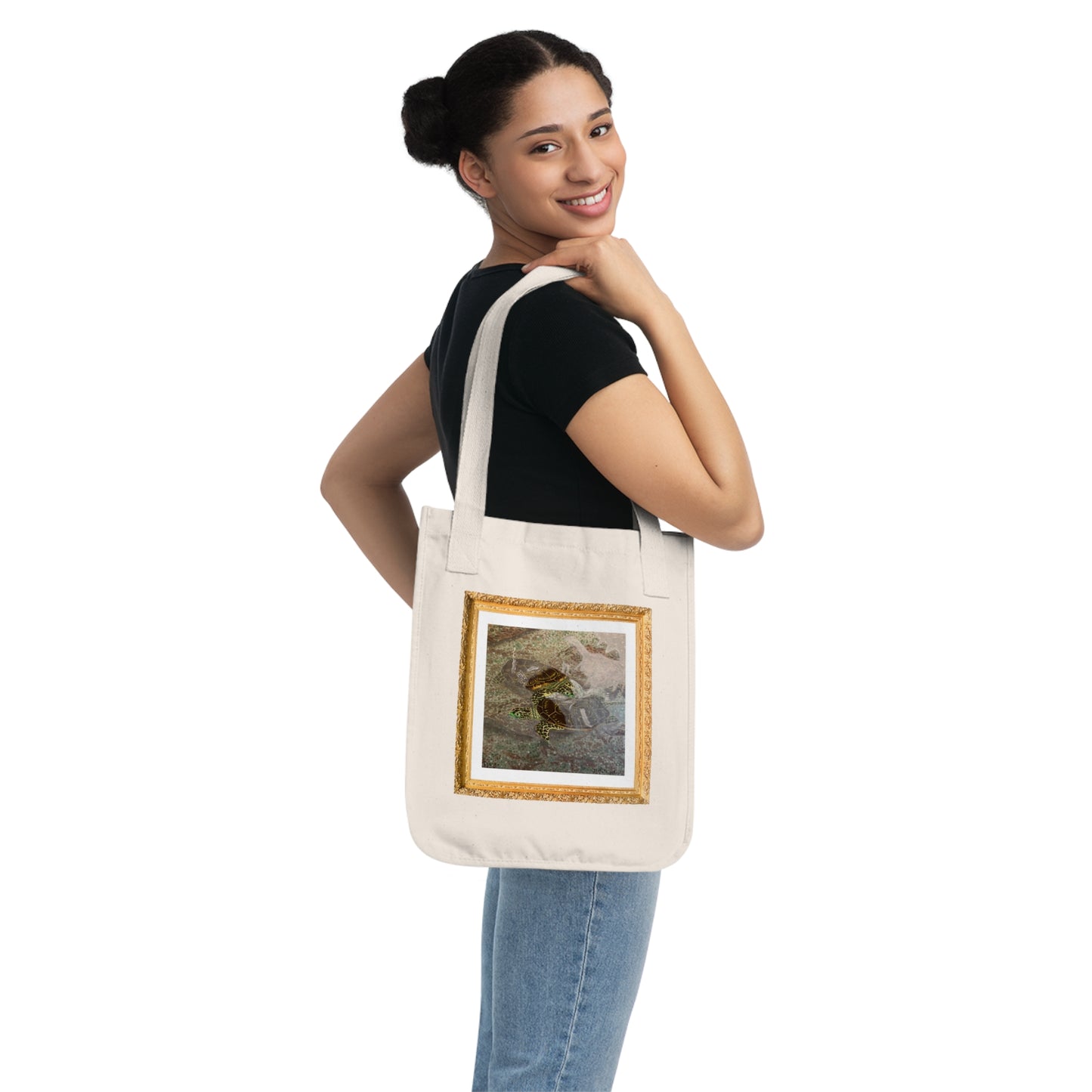 Turtles Budding Each Other | Organic Canvas Tote Bag