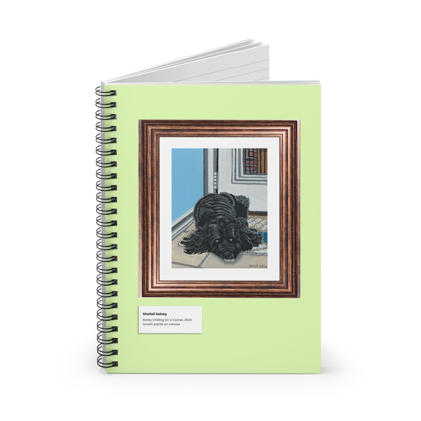 Rocky Chilling On A Corner | Spiral Notebook - Ruled Line