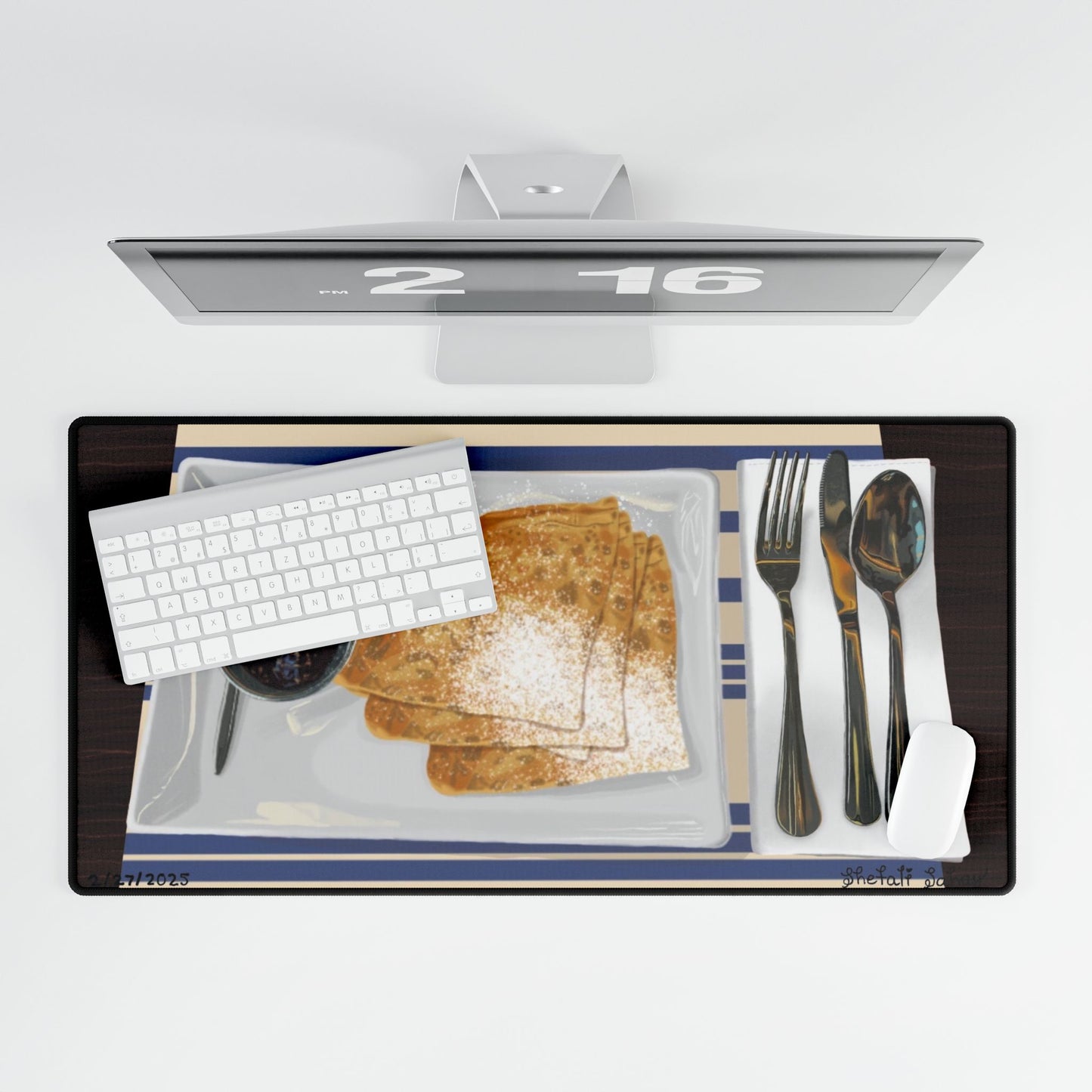 Crêpes With Strawberry Bliss | Desk Mat