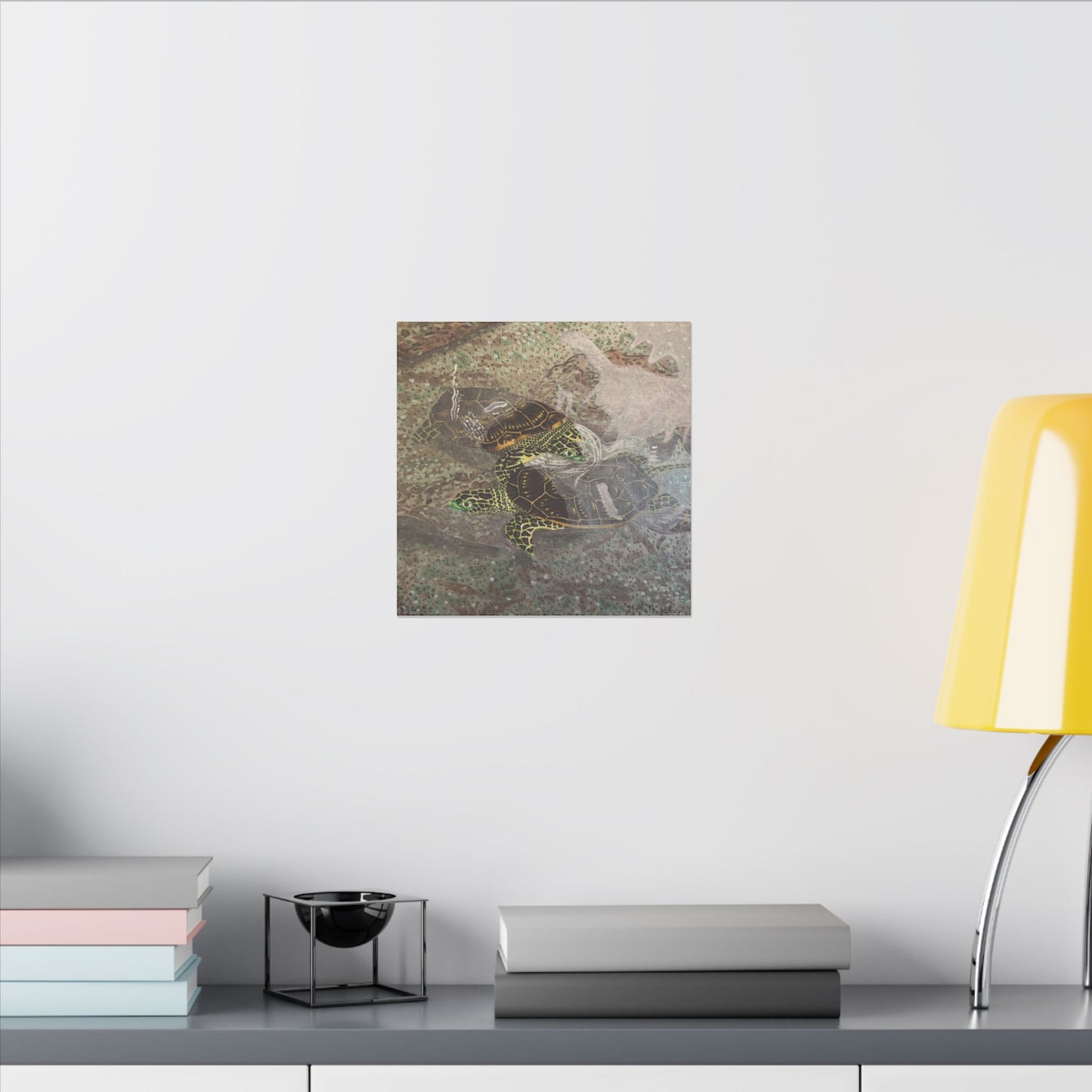 Turtles Budding Each Other | Matte Canvas, Stretched, 0.75"