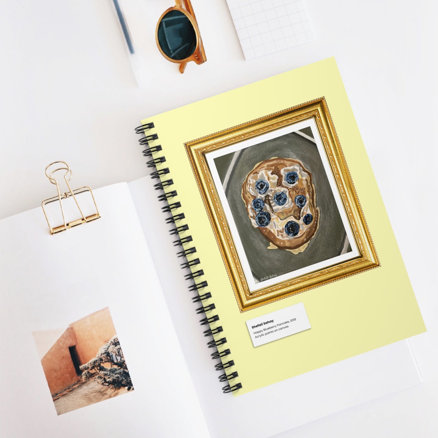 Happy Blueberry Pancake | Spiral Notebook - Ruled Line