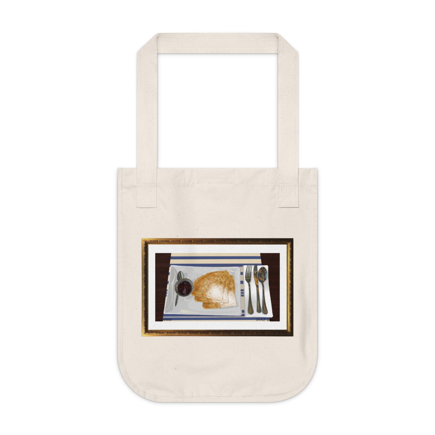 Crêpes With Strawberry Bliss | Organic Canvas Tote Bag