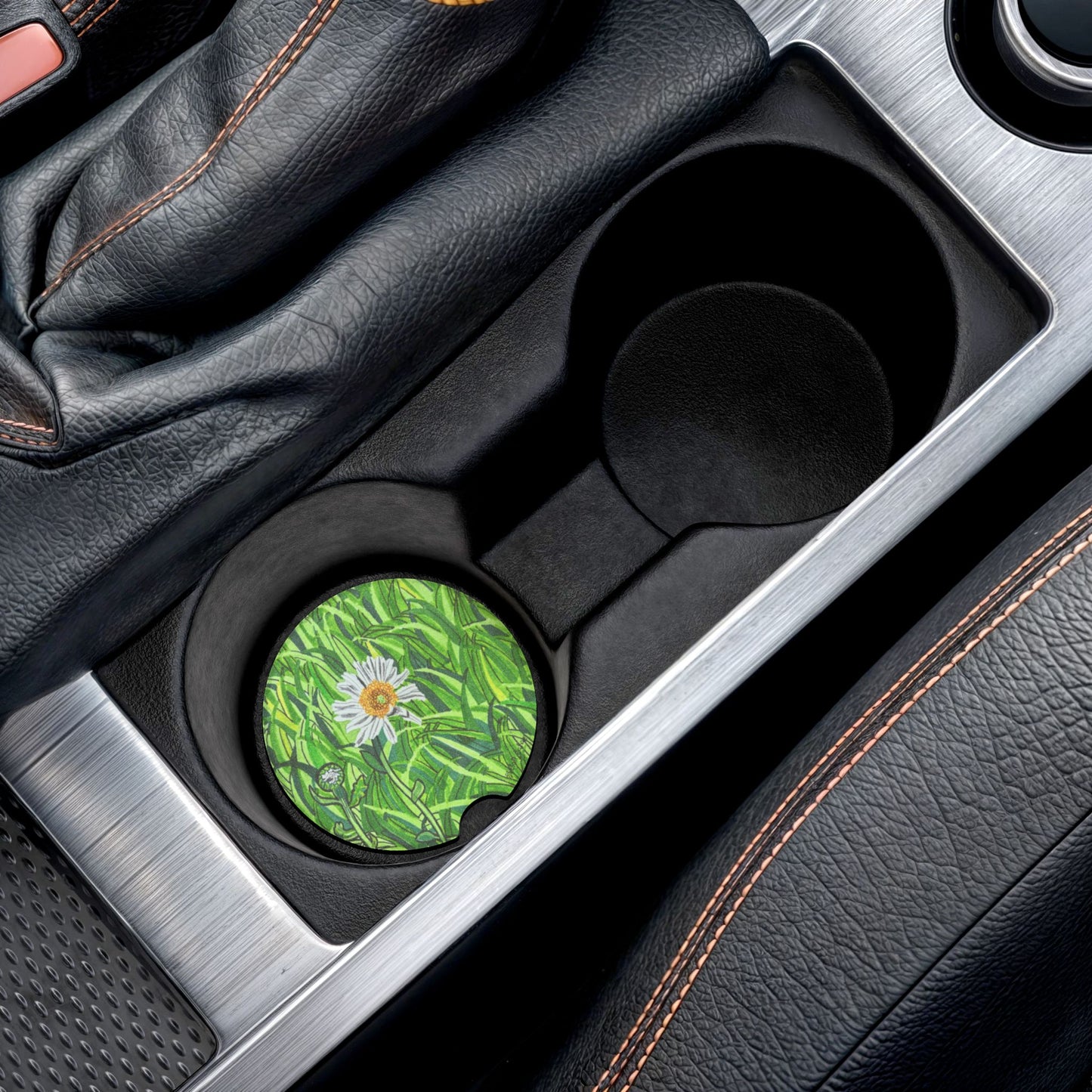 A Daisy In Bloom | Soapstone Car Coaster