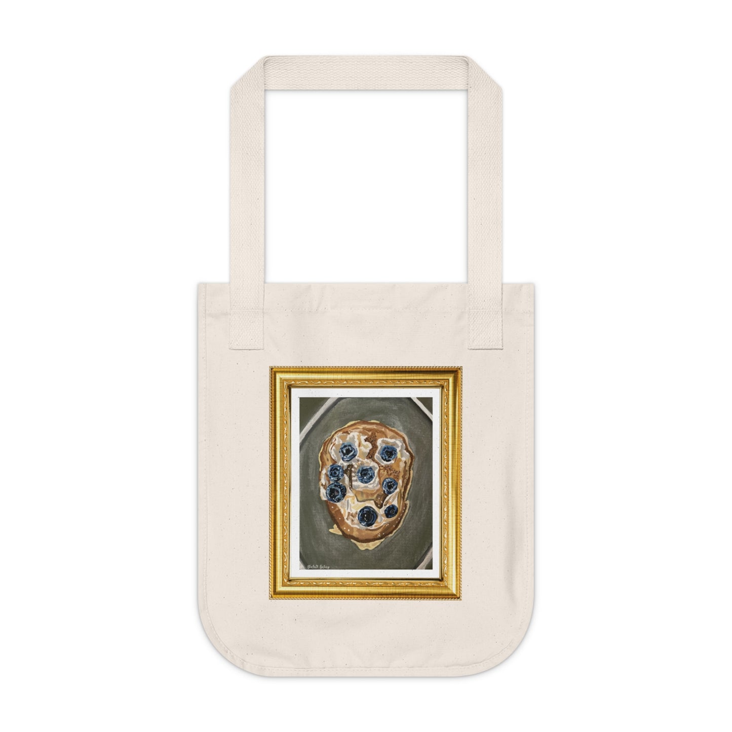 Happy Blueberry Pancake | Organic Canvas Tote Bag