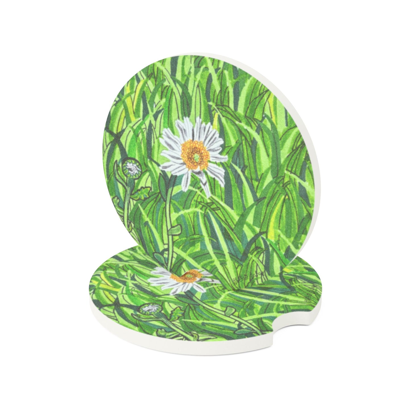 A Daisy In Bloom | Soapstone Car Coaster