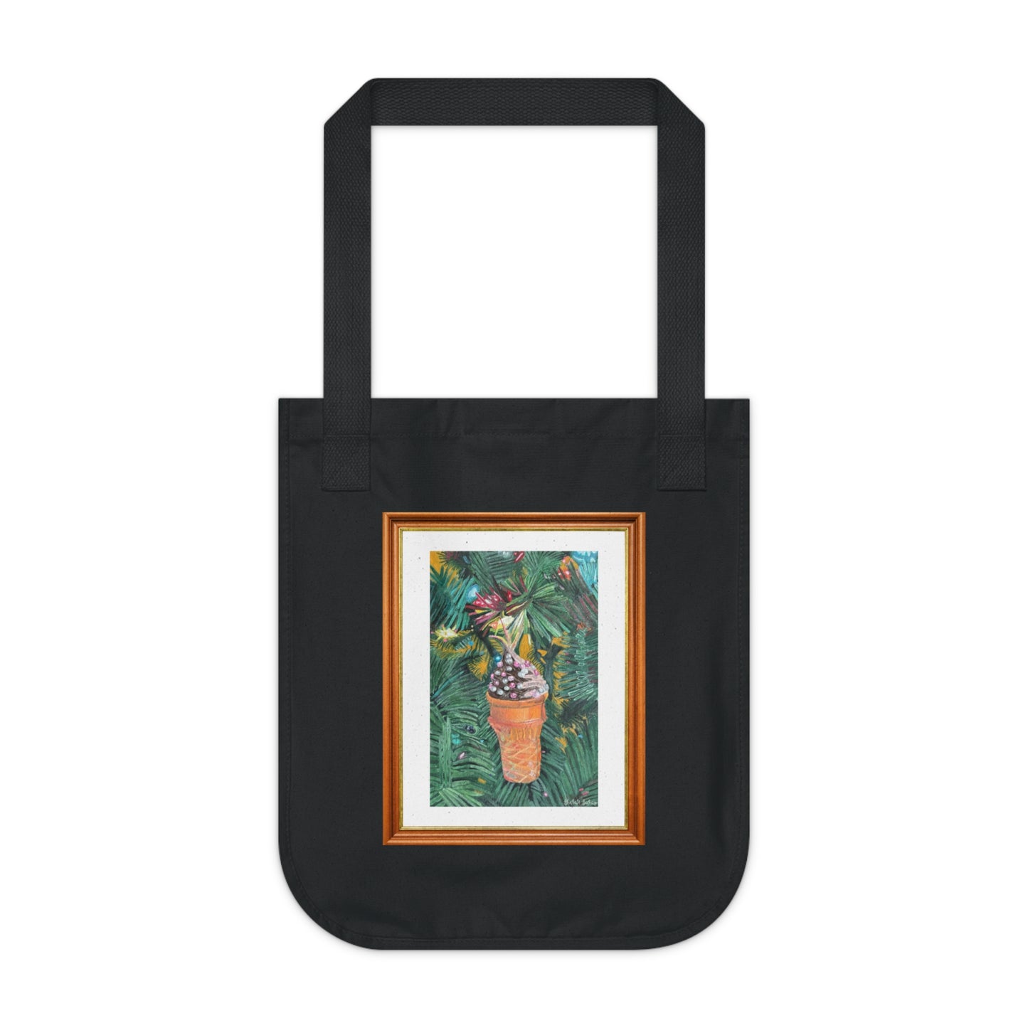 A Lifelike Ice Cream Ornament | Organic Canvas Tote Bag