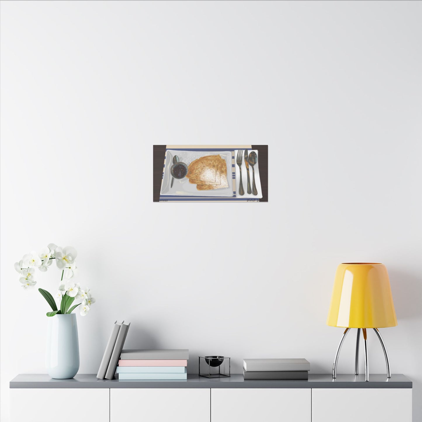 Crêpes With Strawberry Bliss | Matte Canvas, Stretched, 0.75"