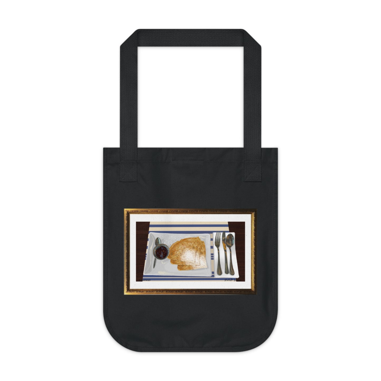 Crêpes With Strawberry Bliss | Organic Canvas Tote Bag