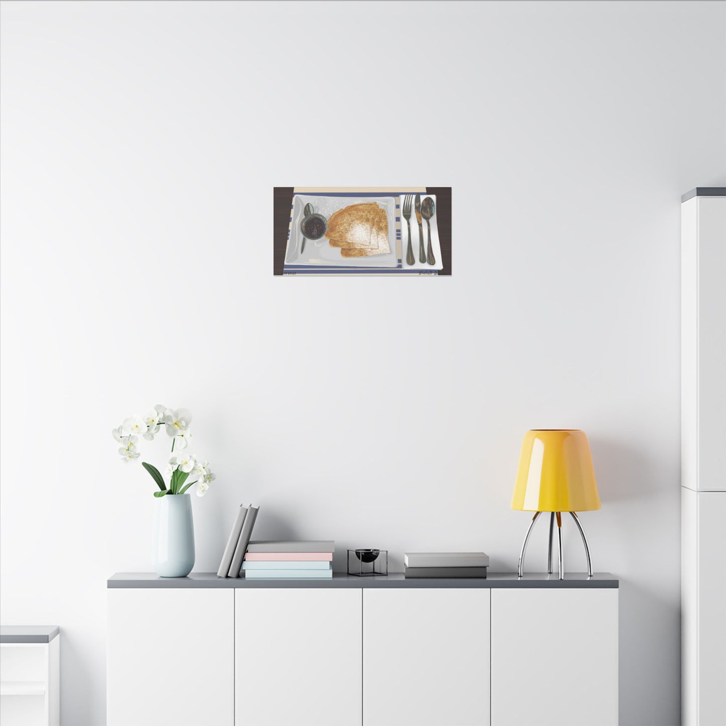 Crêpes With Strawberry Bliss | Matte Canvas, Stretched, 0.75"