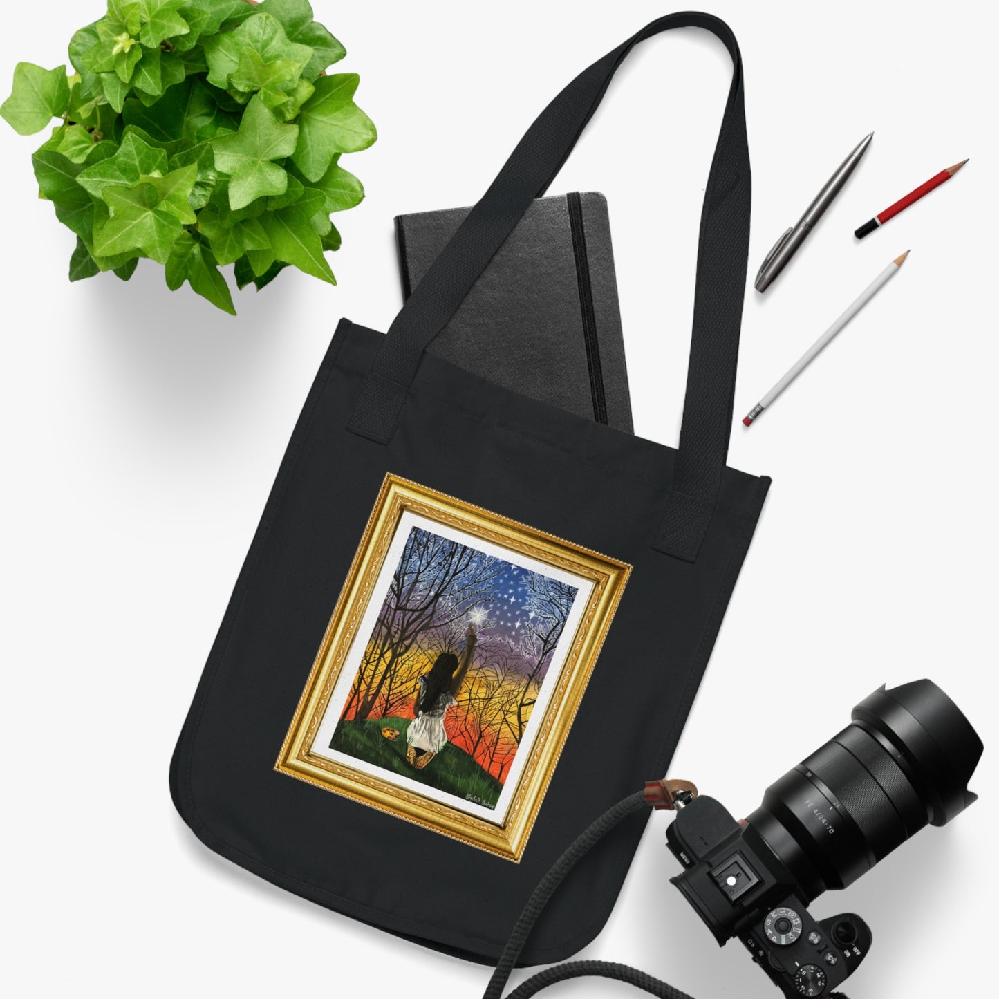 Painting The Stars | Organic Canvas Tote Bag