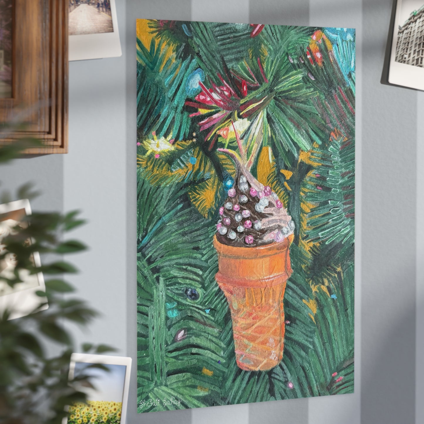 A Lifelike Ice Cream Ornament | Unframed Prints