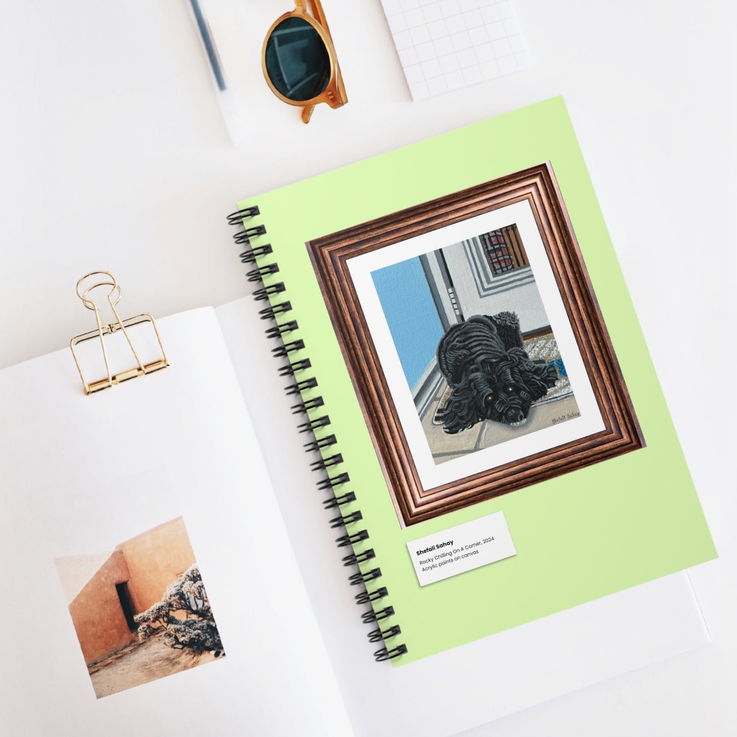 Rocky Chilling On A Corner | Spiral Notebook - Ruled Line