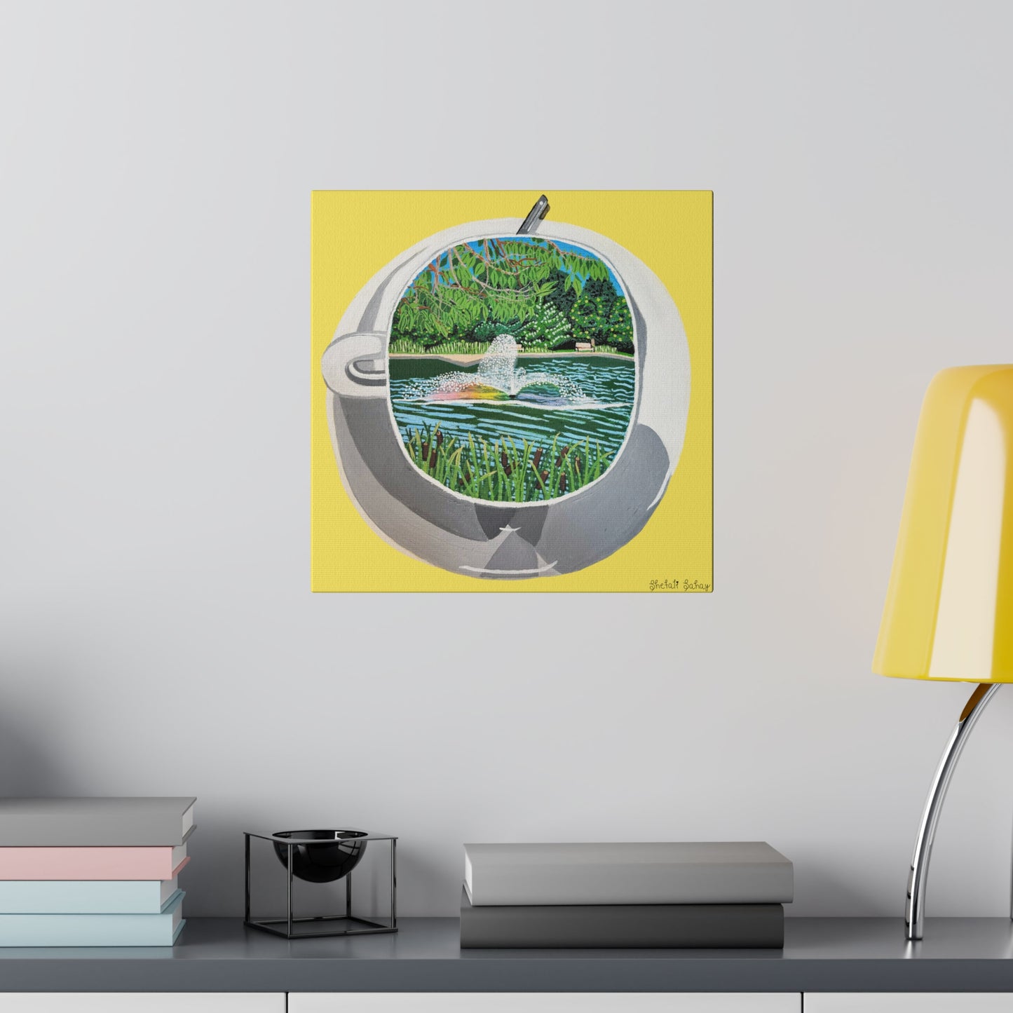 A Cup Of Watchung Lake | Matte Canvas, Stretched, 0.75"