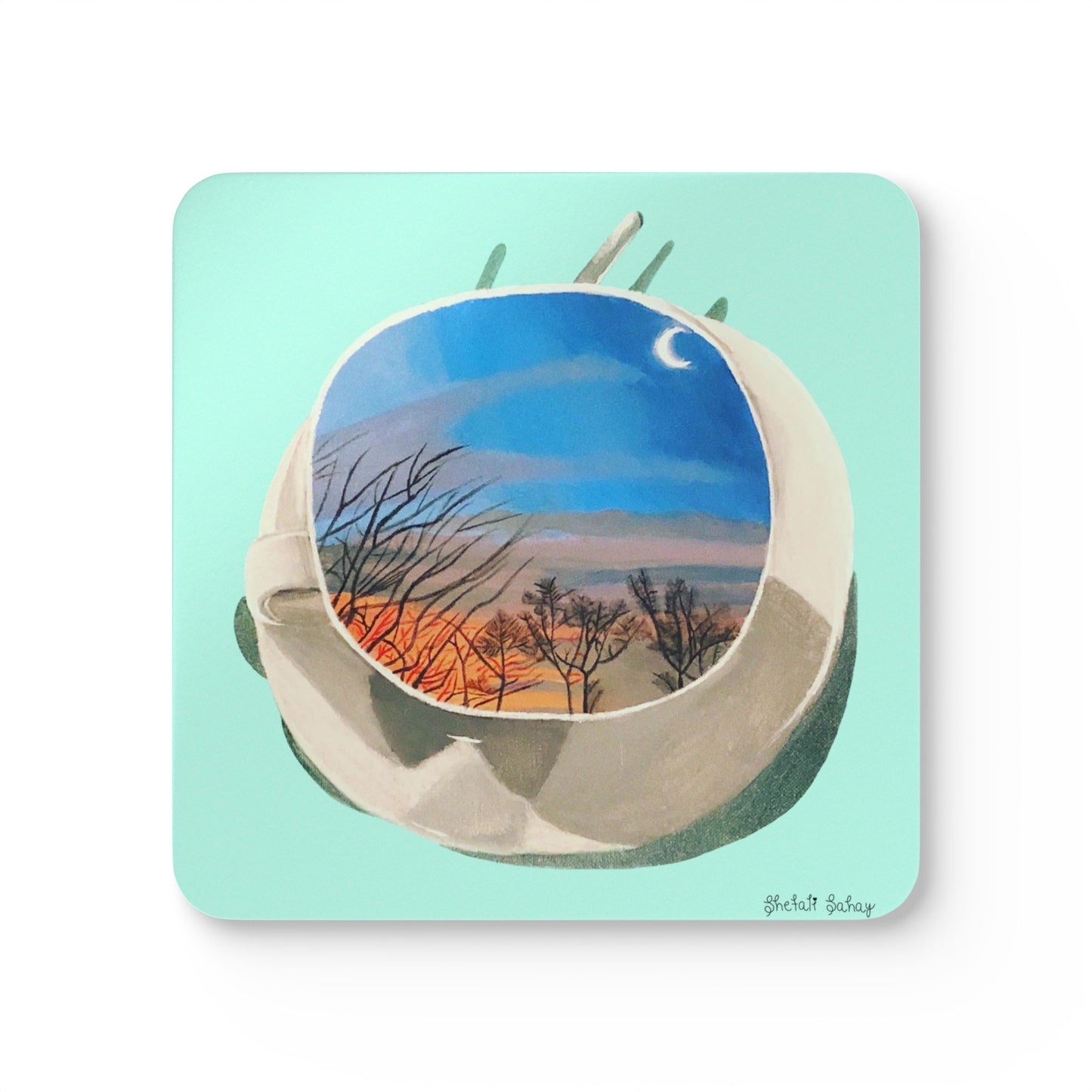 A Cup Of Sunrise | Corkwood Coaster Set