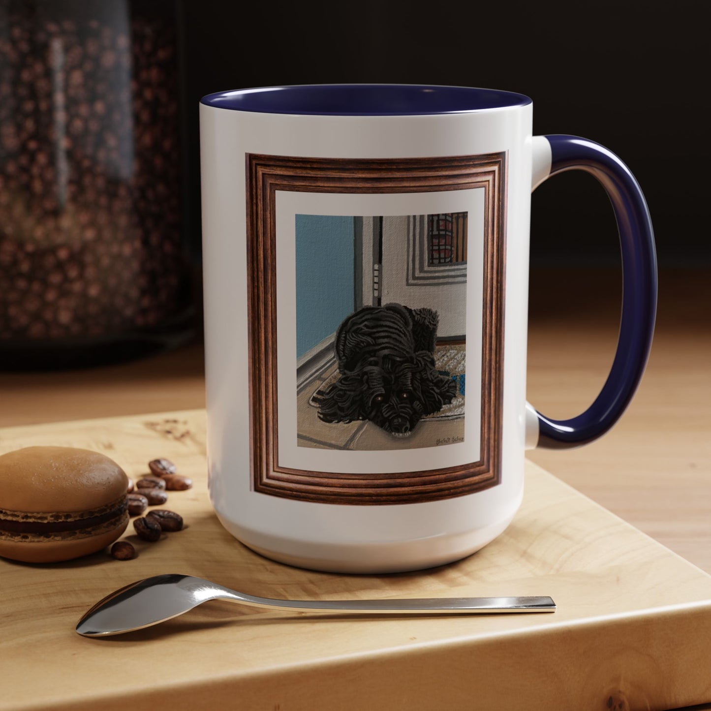 Rocky Chilling On A Corner | Accent Coffee Mug (11, 15oz)