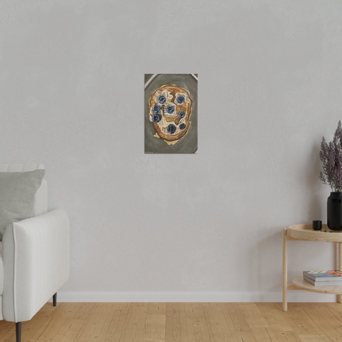 Happy Blueberry Pancake | Matte Canvas, Stretched, 0.75"