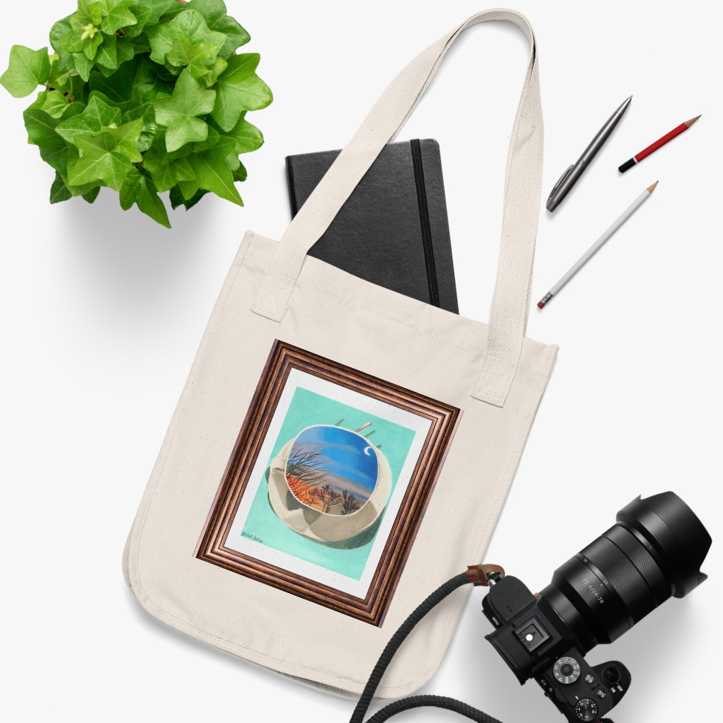 A Cup Of Sunrise | Organic Canvas Tote Bag