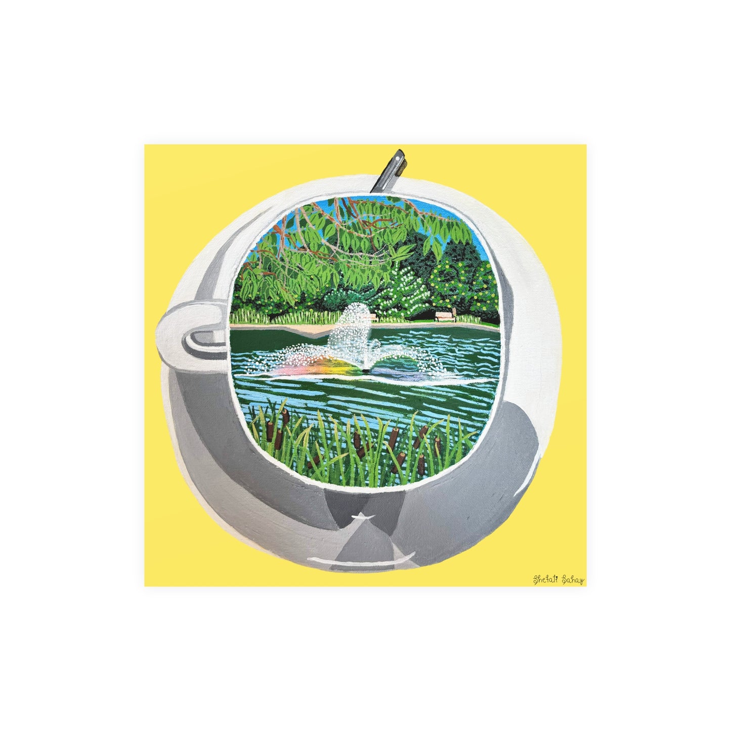 A Cup Of Watchung Lake | Matte Paper Poster