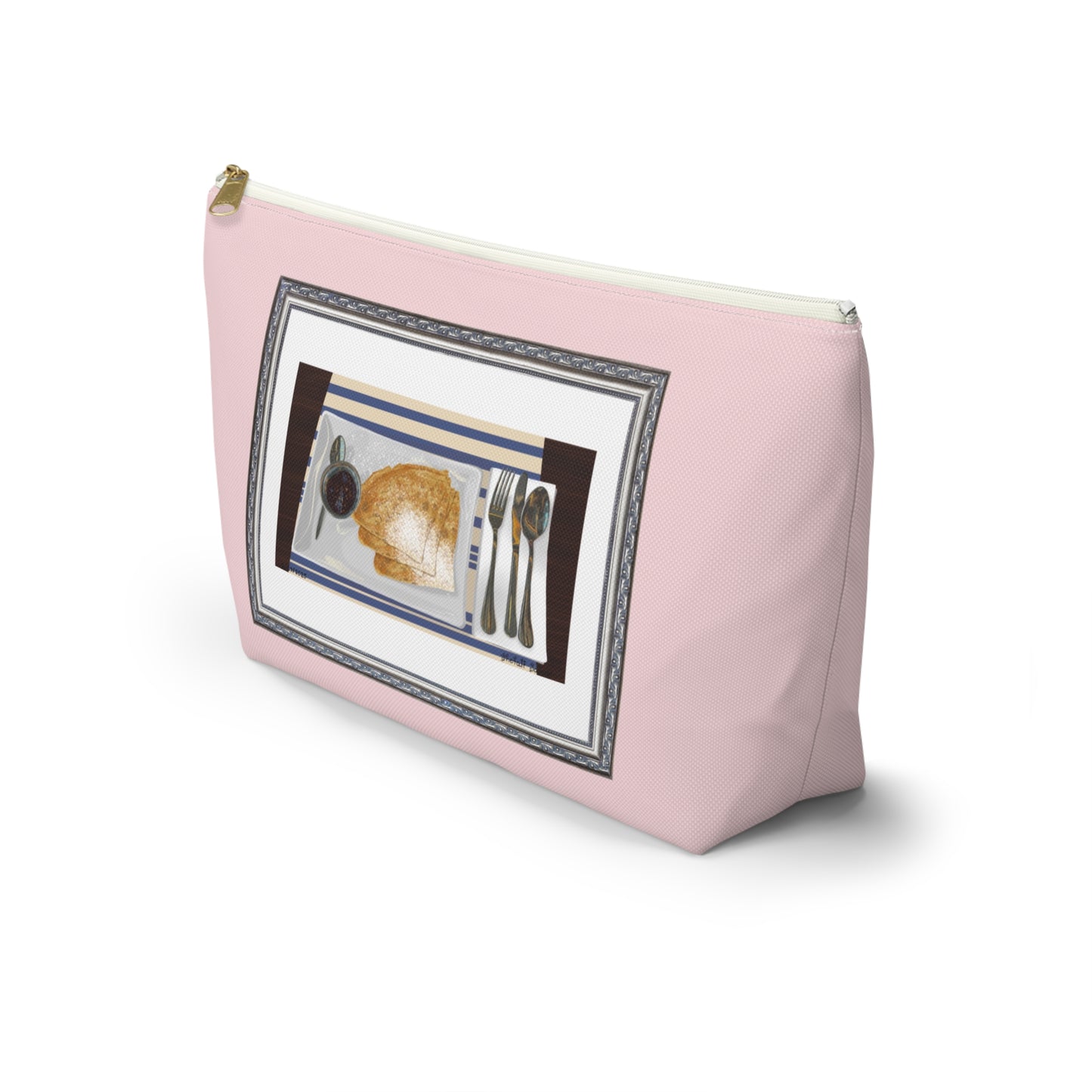 Crepes With Strawberry Bliss | Accessory Pouch w T-bottom