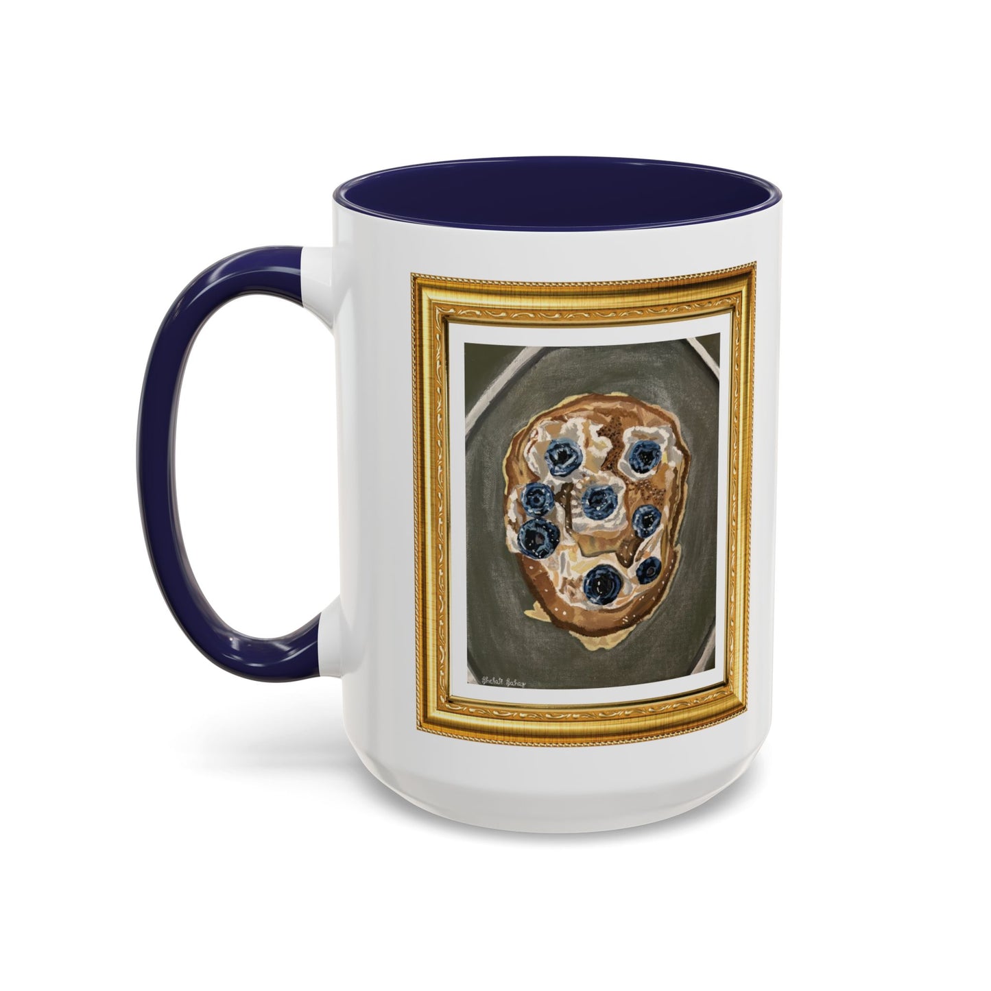 Happy Blueberry Pancake | Accent Coffee Mug (11, 15oz)