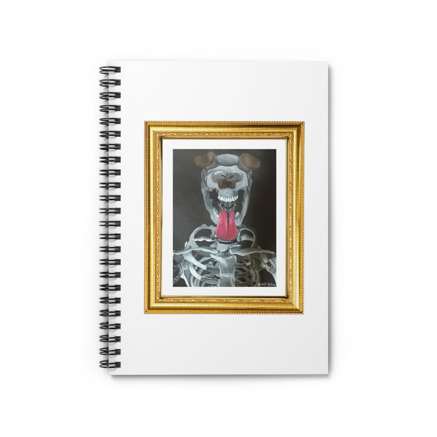 Skeleton Taking A Snapchat Selfie | Spiral Notebook - Ruled Line