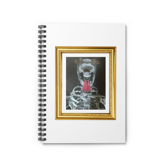 Skeleton Taking A Snapchat Selfie | Spiral Notebook - Ruled Line