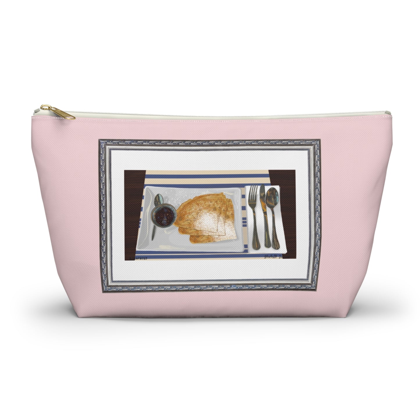 Crepes With Strawberry Bliss | Accessory Pouch w T-bottom