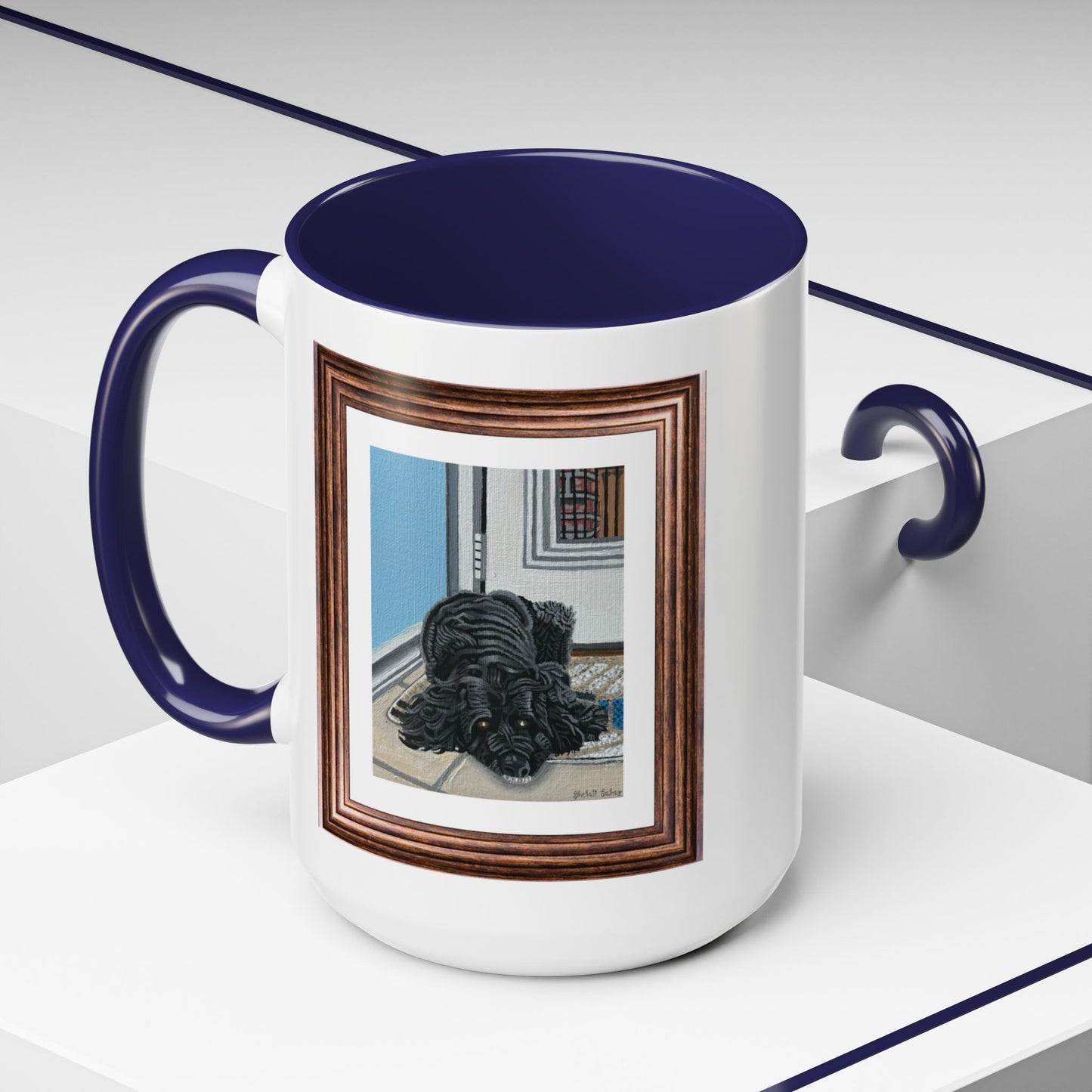 Rocky Chilling On A Corner | Accent Coffee Mug (11, 15oz)