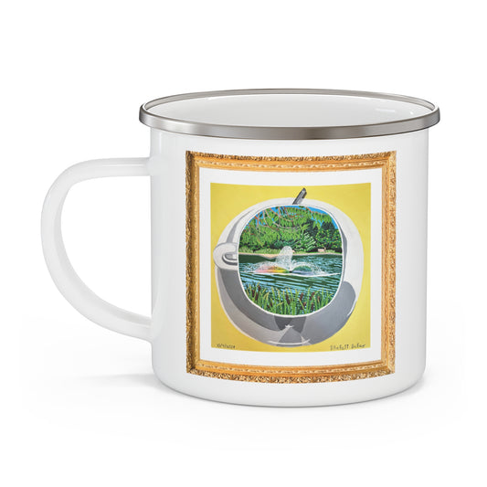 A Cup Of Watchung Lake | Camping Enamel Mug