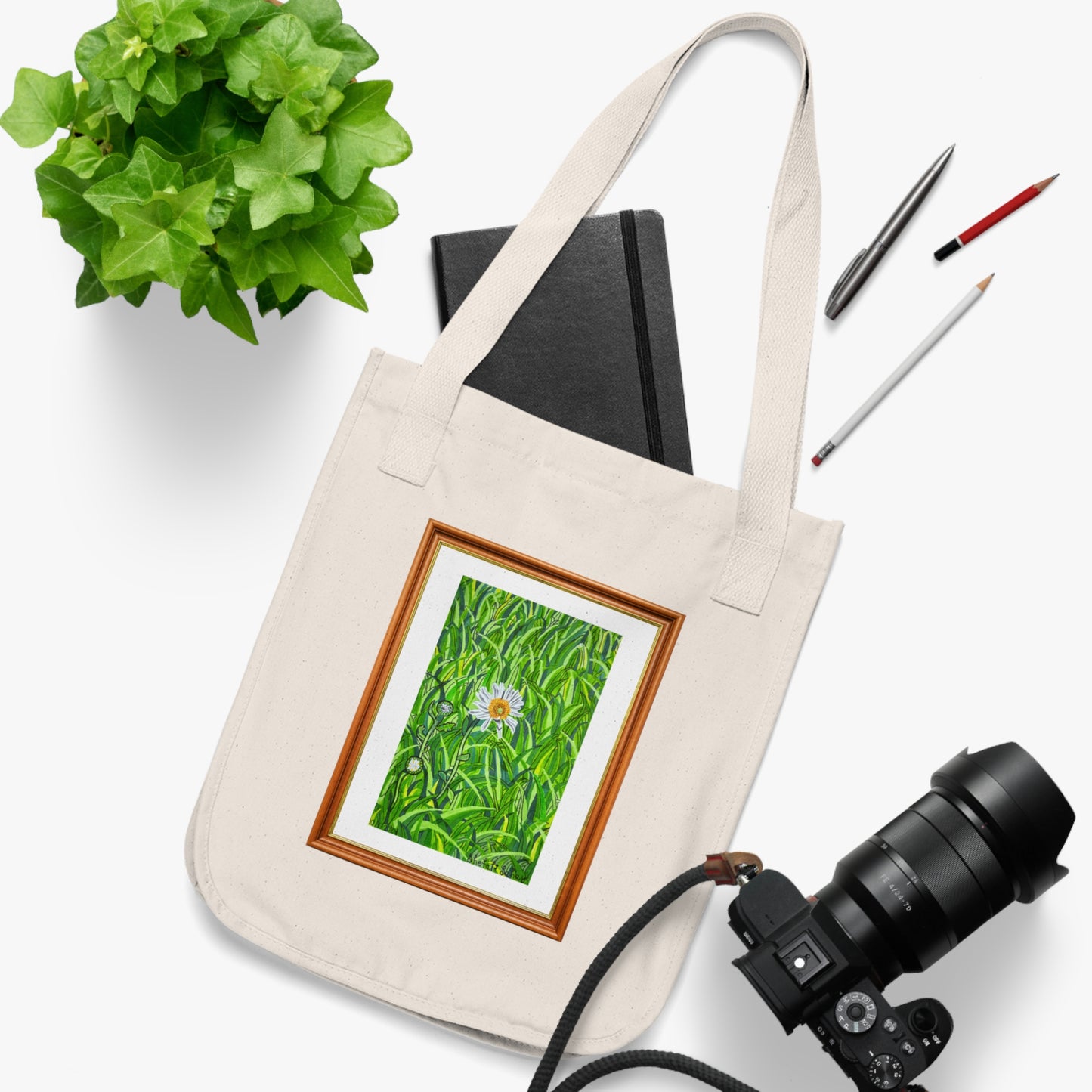 A Daisy In Bloom | Organic Canvas Tote Bag