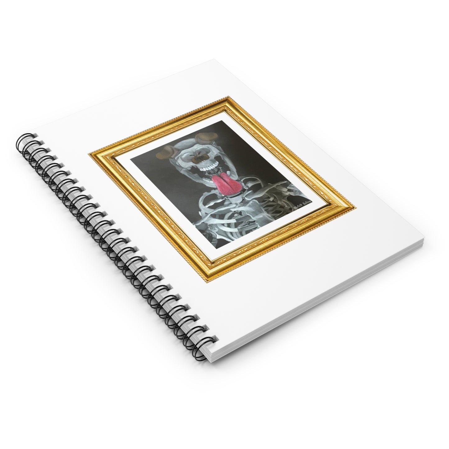 Skeleton Taking A Snapchat Selfie | Spiral Notebook - Ruled Line