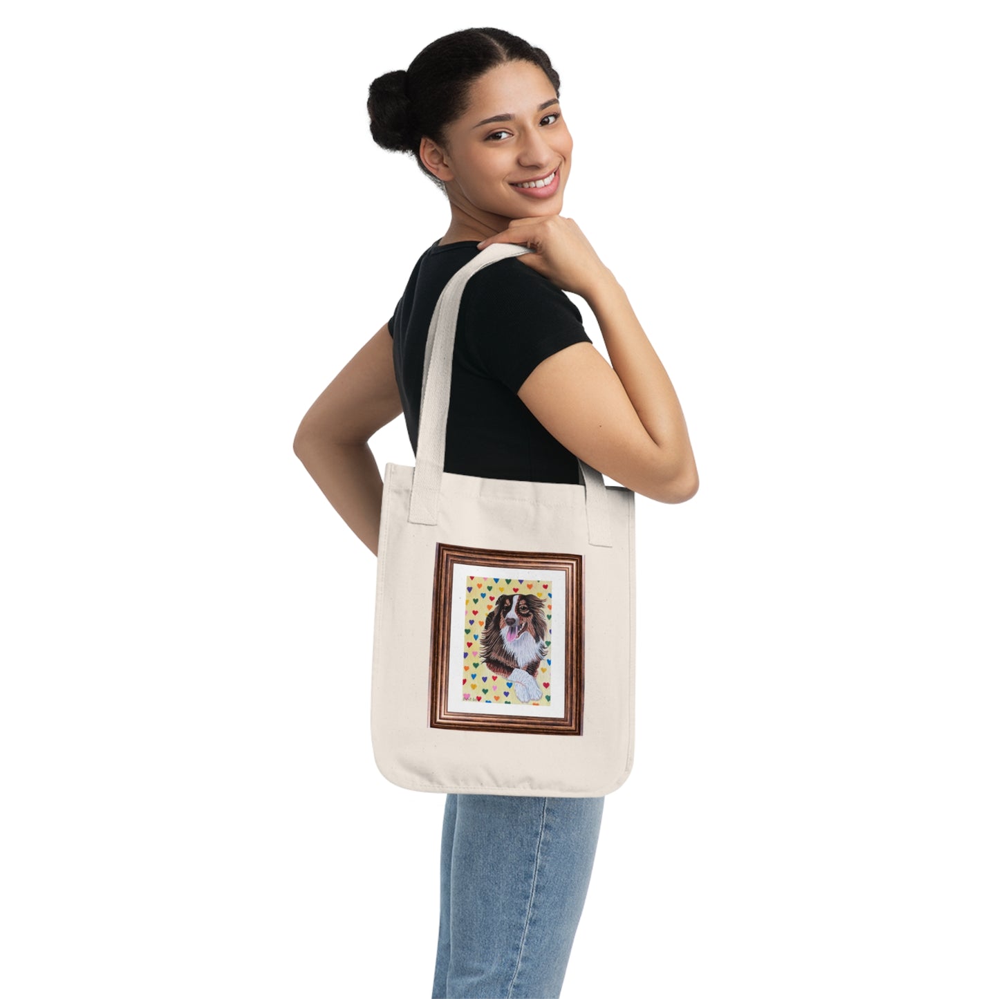 Leo The Handsome Dog | Organic Canvas Tote Bag