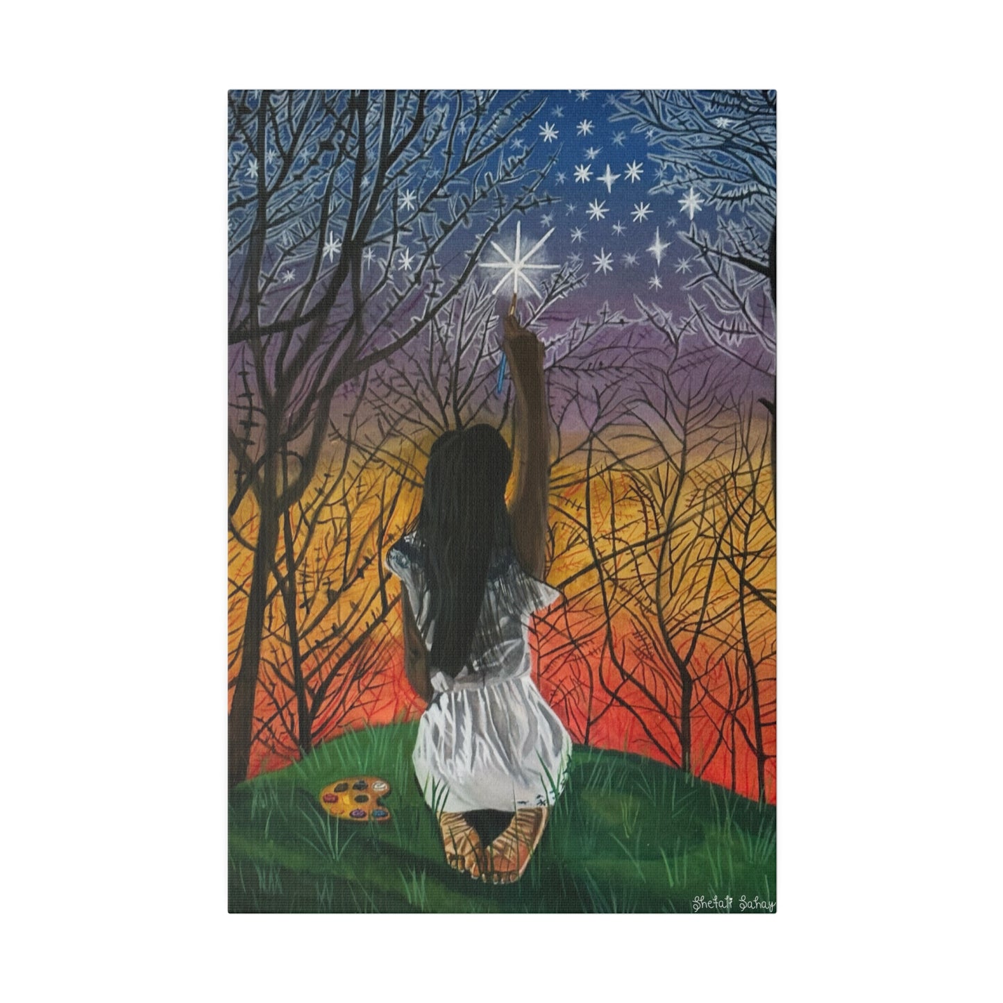 Painting The Stars | Matte Canvas, Stretched, 0.75"