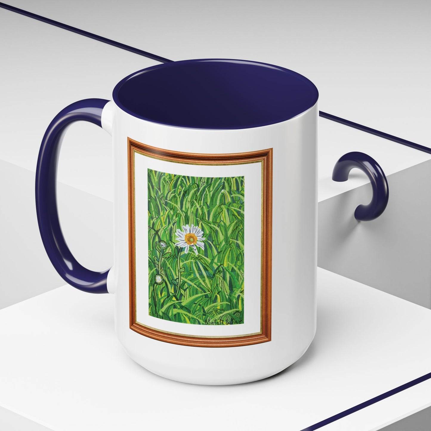 A Daisy In Bloom | Accent Coffee Mug (11, 15oz)