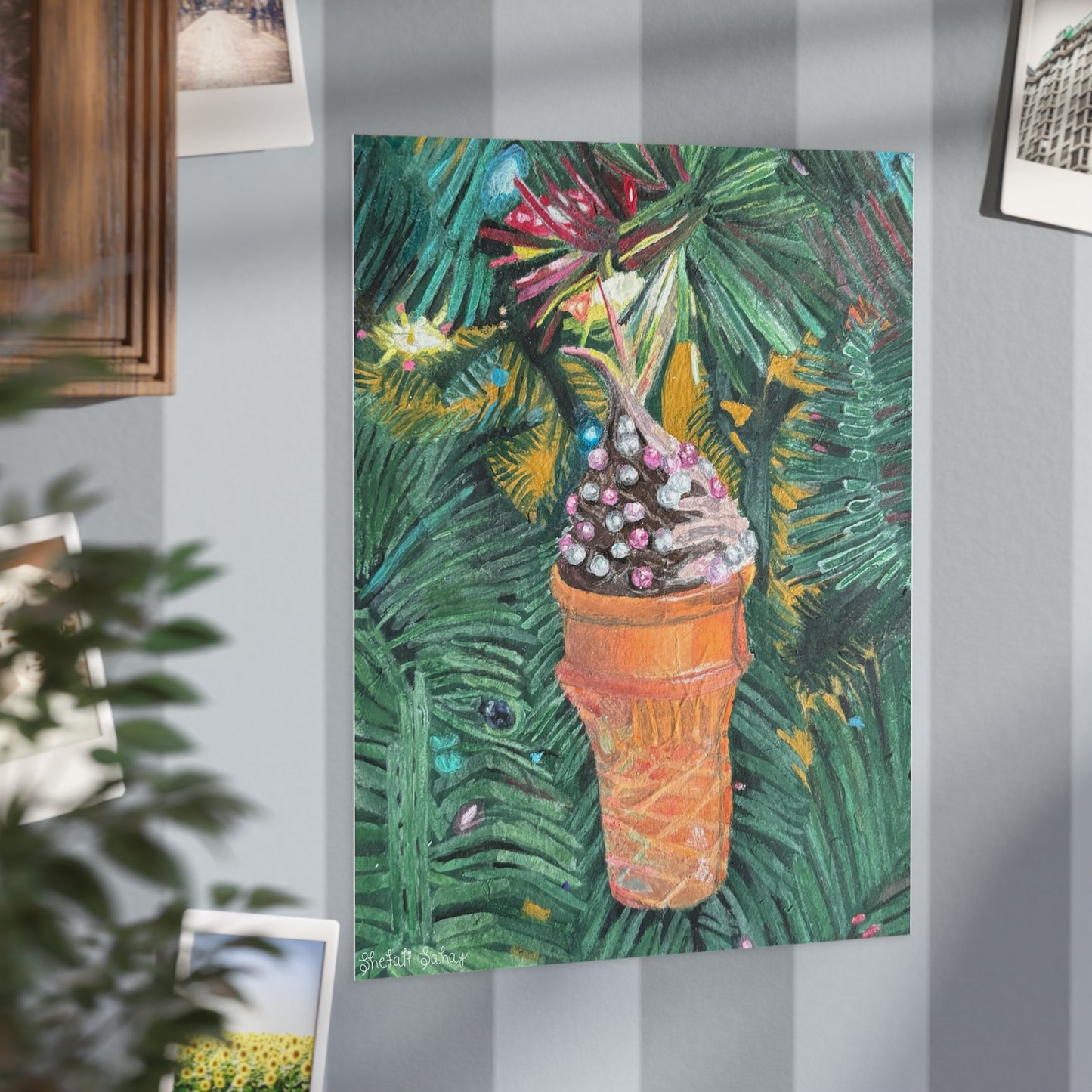 A Lifelike Ice Cream Ornament | Unframed Prints