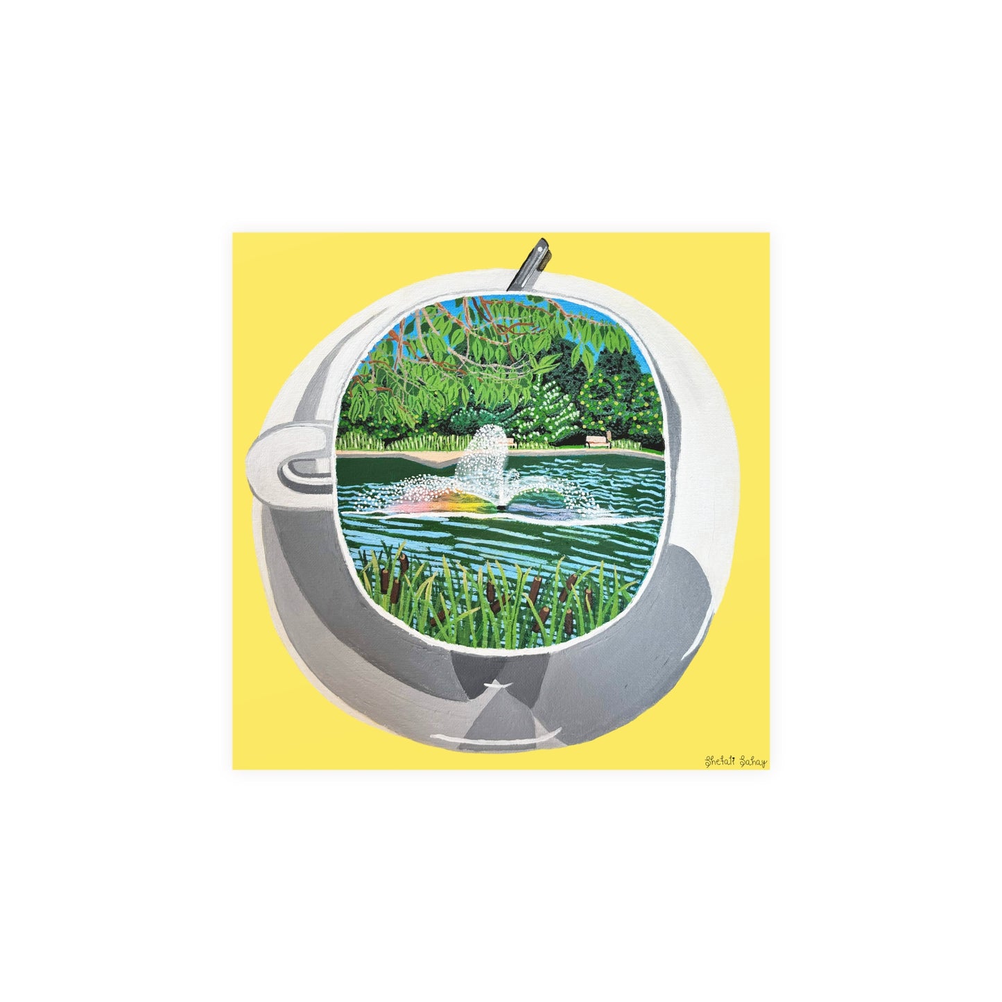 A Cup Of Watchung Lake | Matte Paper Poster