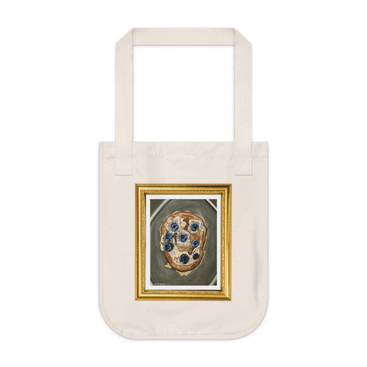 Happy Blueberry Pancake | Organic Canvas Tote Bag