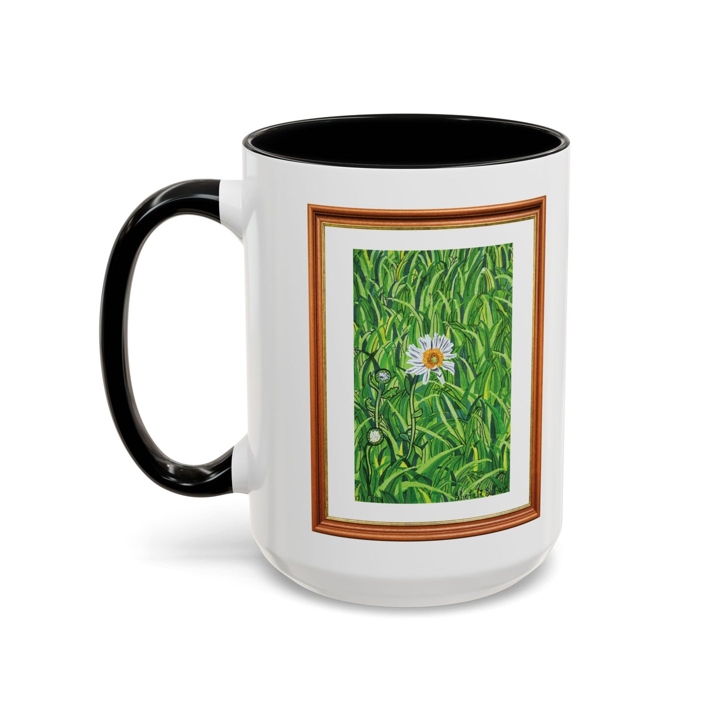 A Daisy In Bloom | Accent Coffee Mug (11, 15oz)