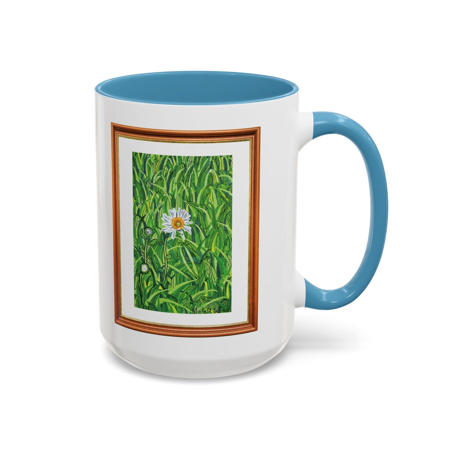 A Daisy In Bloom | Accent Coffee Mug (11, 15oz)