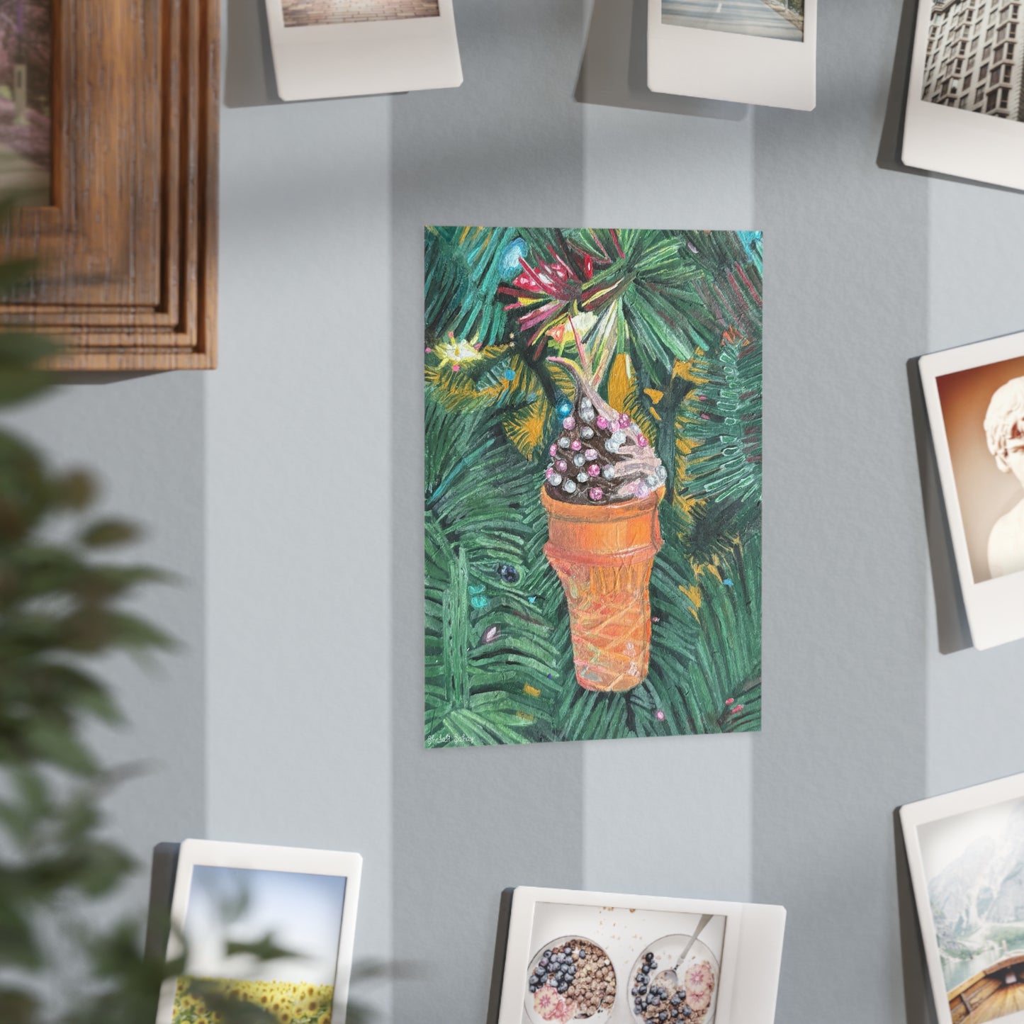 A Lifelike Ice Cream Ornament | Unframed Prints