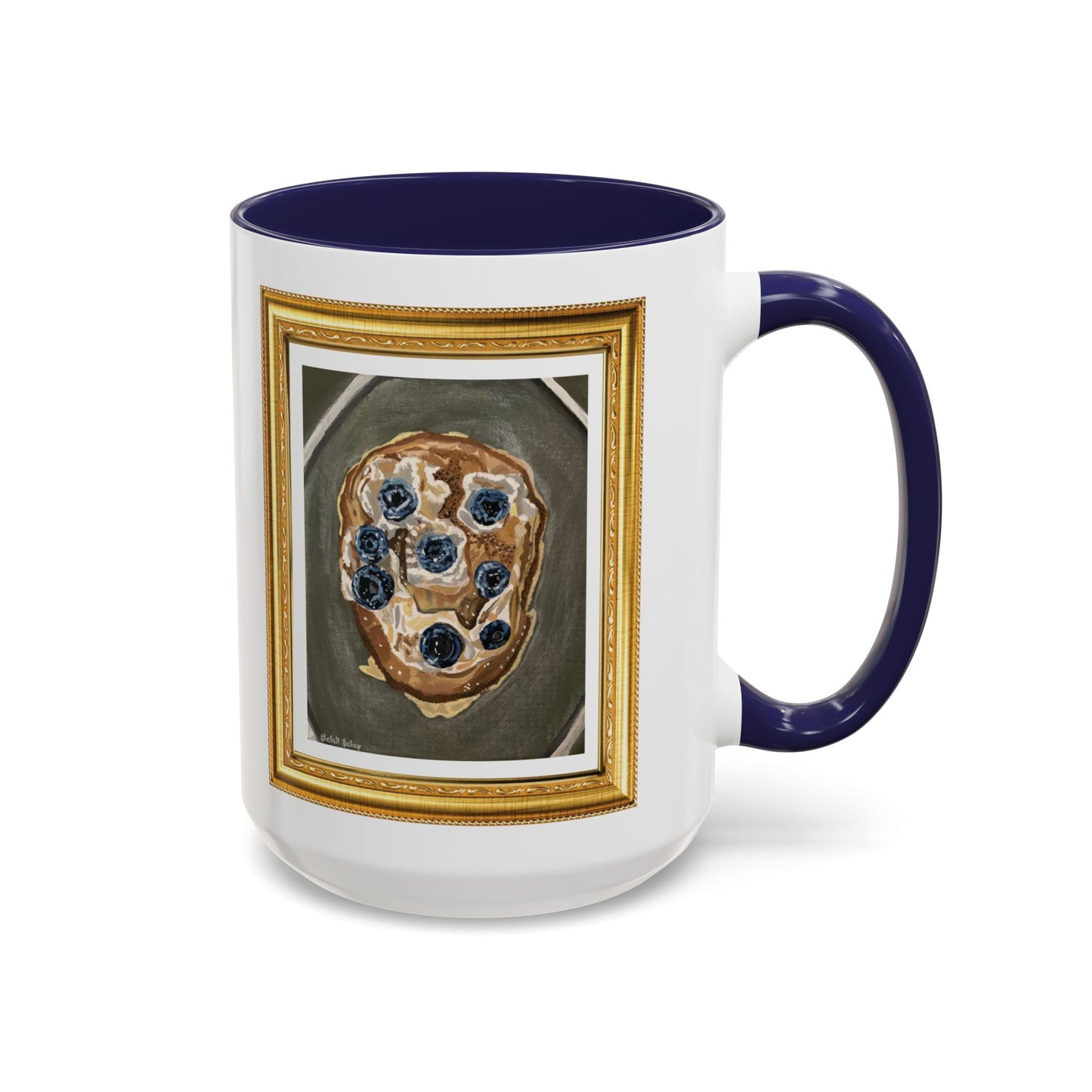 Happy Blueberry Pancake | Accent Coffee Mug (11, 15oz)