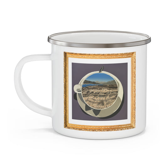 A Cup Of Creamy Mushroom | Camping Enamel Mug
