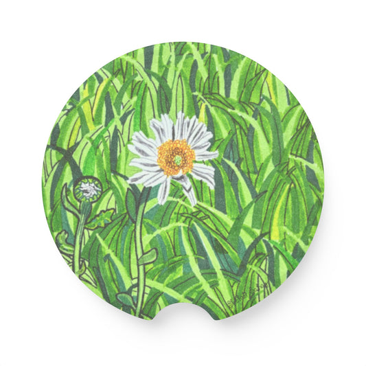 A Daisy In Bloom | Soapstone Car Coaster