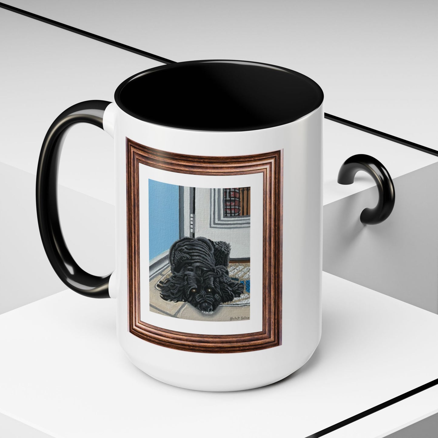 Rocky Chilling On A Corner | Accent Coffee Mug (11, 15oz)