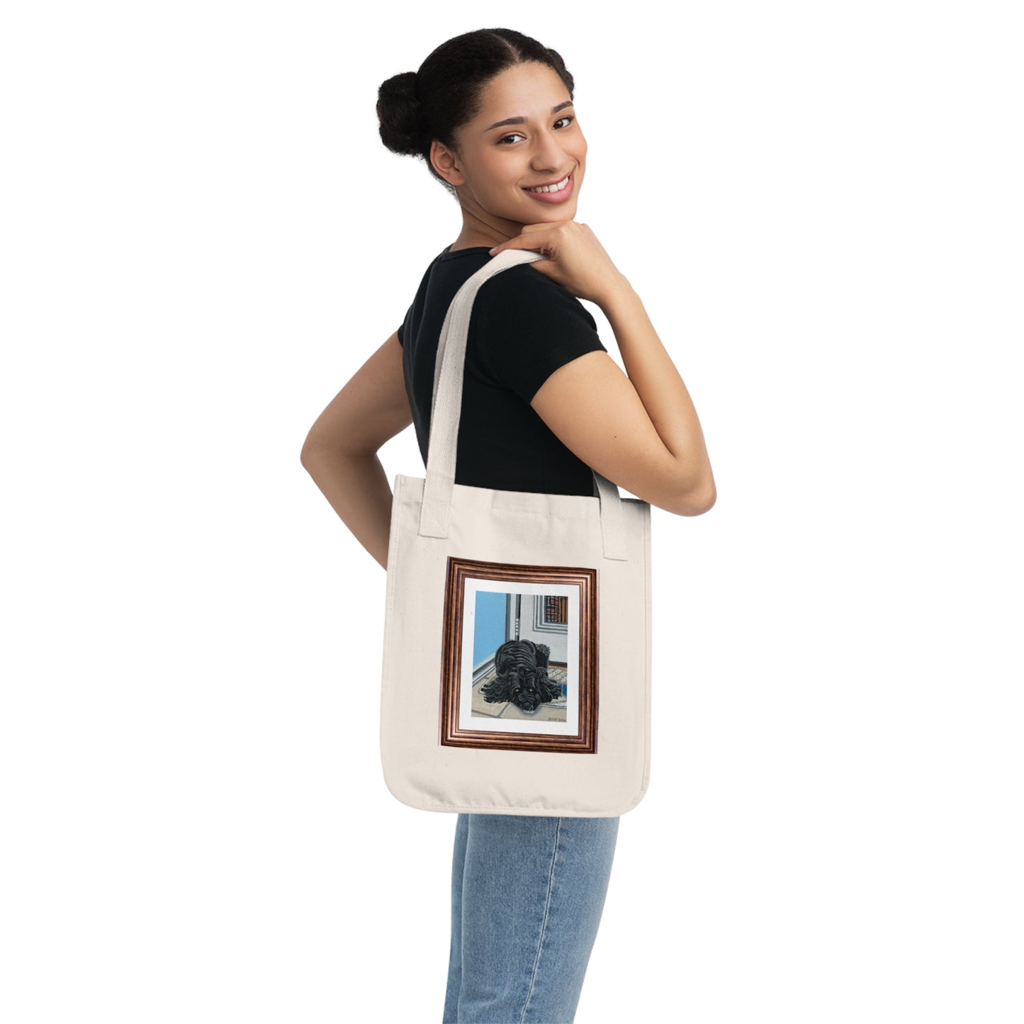 Rocky Chilling On A Corner | Organic Canvas Tote Bag